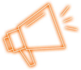 Neon Orange Megaphone 